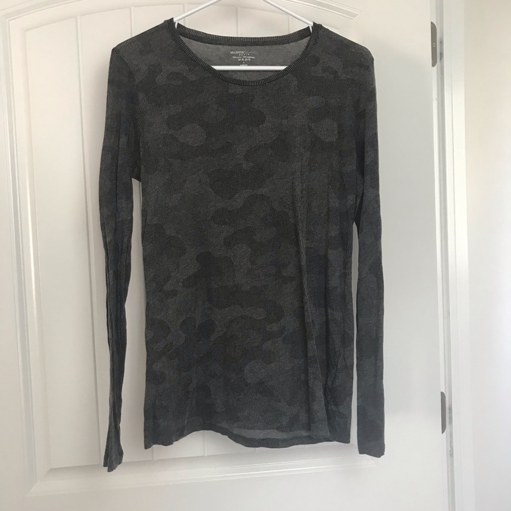 Long sleeve dark camo T-shirt
